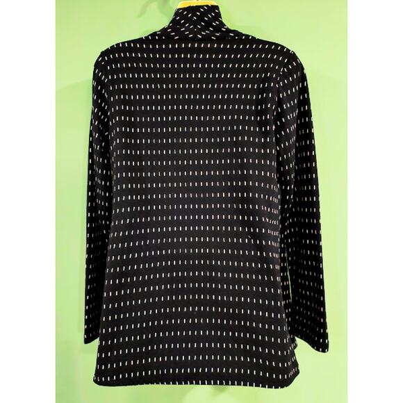 Bobeau Black & White One Button Wrap Cascade Front Jacket, Size S - Picture 3 of 4